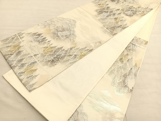 平和屋着物◎六通柄袋帯 高山寺 金銀糸 正絹 逸品 BAAV3480hv