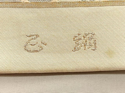 平和屋着物◎六通柄　本袋帯　唐織　花菱文　金銀糸　正絹　逸品　BAAV3520hv