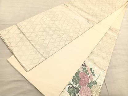 平和屋着物◎西陣　太鼓柄袋帯　唐織　菊手綱　正絹　逸品　BAAV3555hv