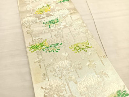 平和屋着物◎六通柄袋帯　唐織　乱菊　金銀糸　正絹　逸品　BAAV3600hv
