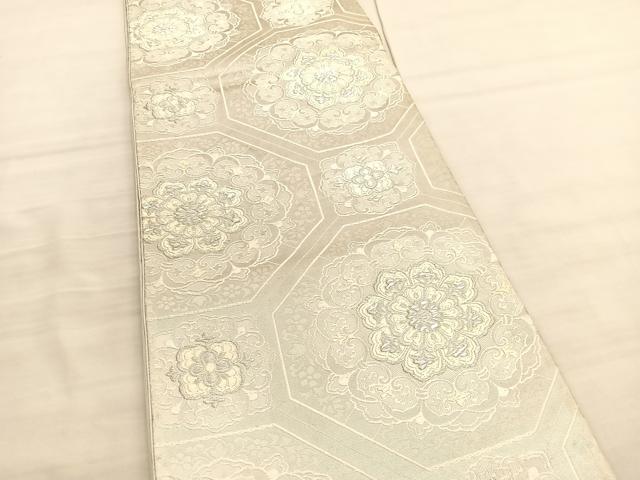 平和屋着物◎六通柄袋帯　唐織　みゆき　蜀江花文　金銀糸　正絹　逸品　BAAV3641hv