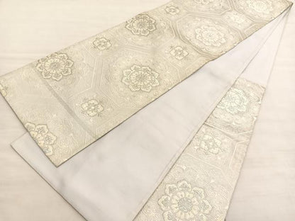 平和屋着物◎六通柄袋帯　唐織　みゆき　蜀江花文　金銀糸　正絹　逸品　BAAV3641hv
