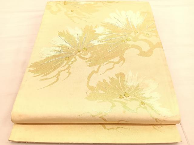平和屋着物◎六通柄袋帯 老松 金銀糸 正絹 逸品 BAAV3682hv