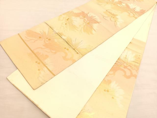 平和屋着物◎六通柄袋帯 老松 金銀糸 正絹 逸品 BAAV3682hv