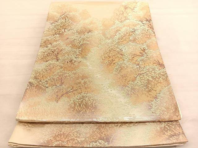 平和屋着物◎六通柄袋帯　中仙道　金糸　正絹　逸品　BAAV3686hv