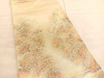 平和屋着物◎六通柄袋帯　中仙道　金糸　正絹　逸品　BAAV3686hv