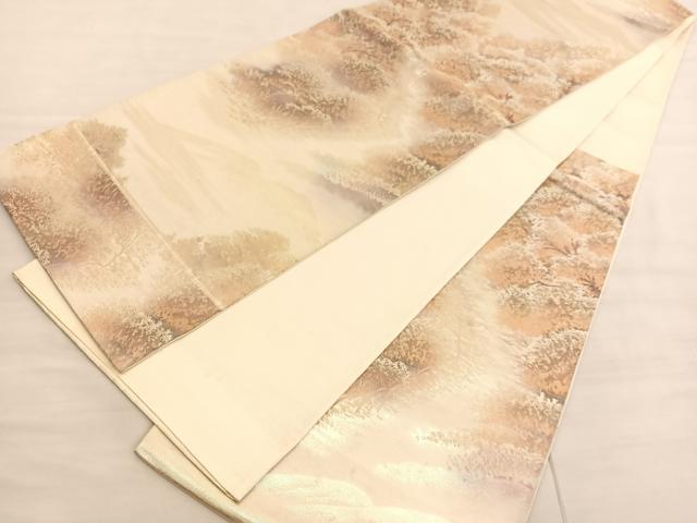 平和屋着物◎六通柄袋帯　中仙道　金糸　正絹　逸品　BAAV3686hv
