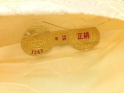 平和屋着物◎西陣　全通柄袋帯　正倉院菱天井文　銀糸　証紙付き　正絹　逸品　BAAV3698hv