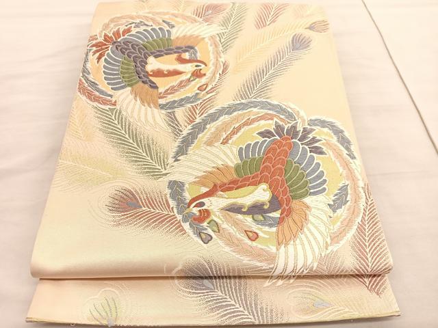 平和屋着物◎西陣 六通柄袋帯 唐織 鳳凰 金糸 正絹 逸品 BAAV3724hv