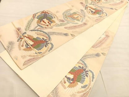 平和屋着物◎西陣 六通柄袋帯 唐織 鳳凰 金糸 正絹 逸品 BAAV3724hv