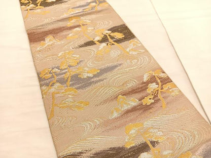 平和屋着物◎六通柄　京袋帯　本袋帯　唐織　浜松文　金銀糸　BAAV3761hv
