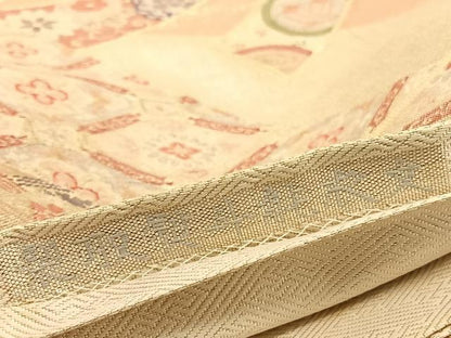 平和屋着物◎佐賀錦 六通柄袋帯 裂取熨斗能衣文 金糸 正絹 逸品 BAAV3841hv
