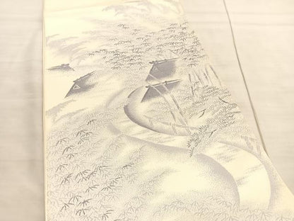 平和屋着物◎六通柄袋帯　京都嵯峨野路　正絹　逸品　BAAV3869hv