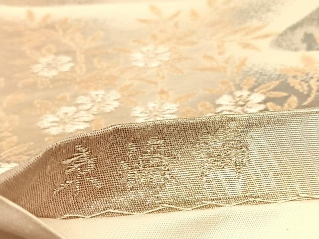 平和屋着物◎六通柄袋帯　京洛錦　花鳥文　二重引箔　金銀糸　正絹　逸品　BAAV3888hv