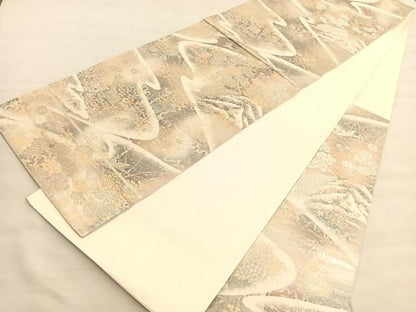 平和屋着物◎六通柄袋帯　京洛錦　花鳥文　二重引箔　金銀糸　正絹　逸品　BAAV3888hv
