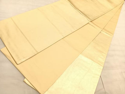 平和屋着物◎六通柄袋帯　霞文　引箔　正絹　逸品　BAAV3999hv