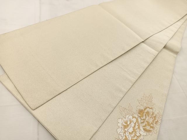 平和屋着物◎太鼓柄袋帯　綴れ　格天井花文　金彩　正絹　逸品　BAAV4202yc