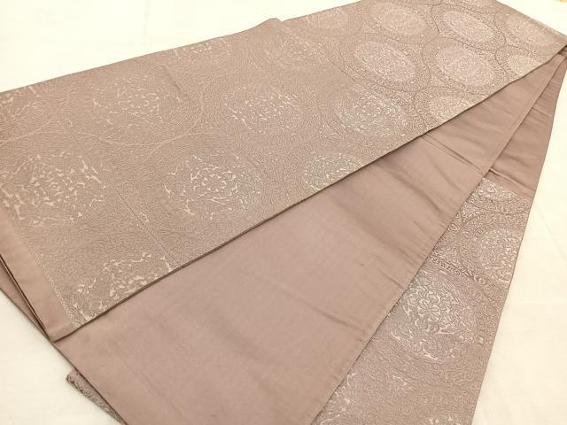 平和屋着物◎六通柄袋帯 狩猟文 銀糸 正絹 逸品 BAAV4218yc