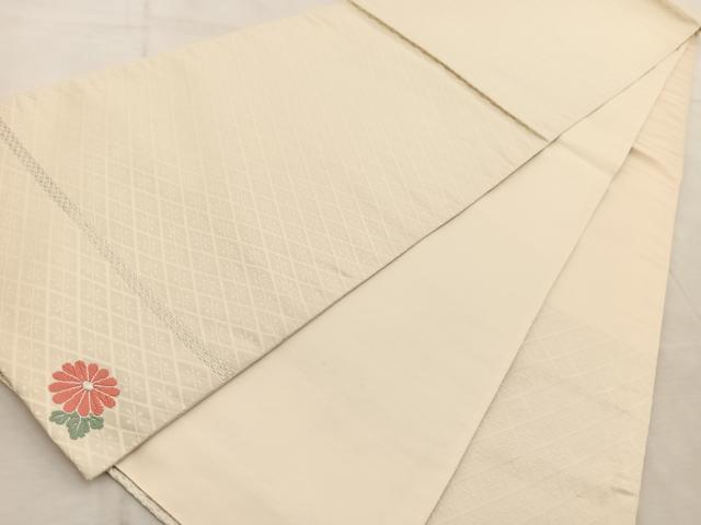 平和屋着物◎太鼓柄袋帯　唐織　鳳凰立波花文　金銀糸　正絹　逸品　BAAV4291yc
