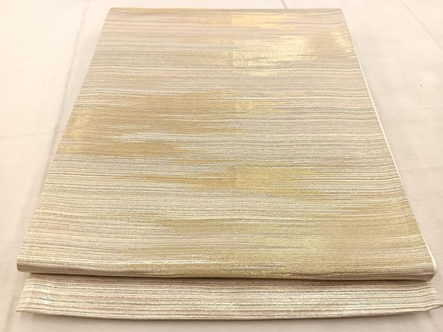 平和屋着物◎六通柄袋帯 霞文 金銀糸 正絹 逸品 BAAV4457yc