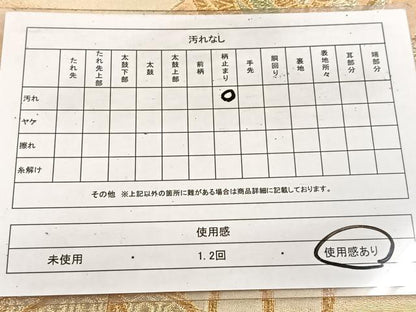 平和屋着物◎六通柄袋帯　飛鶴鼓花文　金糸　正絹　逸品　BAAV4477yc
