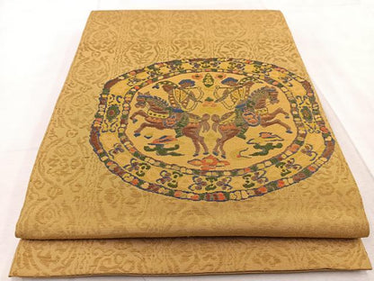平和屋着物◎太鼓柄 本袋帯 狩猟文 正絹 逸品 BAAV4511yc