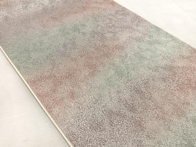 平和屋着物◎全通柄袋帯　霞文　銀糸　正絹　逸品　BAAV4519yc