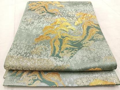 平和屋着物◎六通柄袋帯 浜松 金銀糸 引箔 正絹 逸品 BAAV4573yc