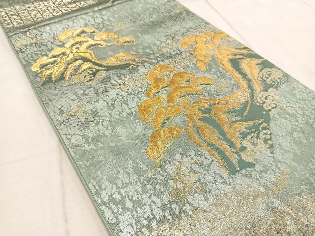 平和屋着物◎六通柄袋帯 浜松 金銀糸 引箔 正絹 逸品 BAAV4573yc