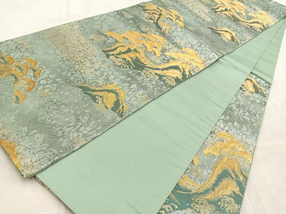 平和屋着物◎六通柄袋帯 浜松 金銀糸 引箔 正絹 逸品 BAAV4573yc