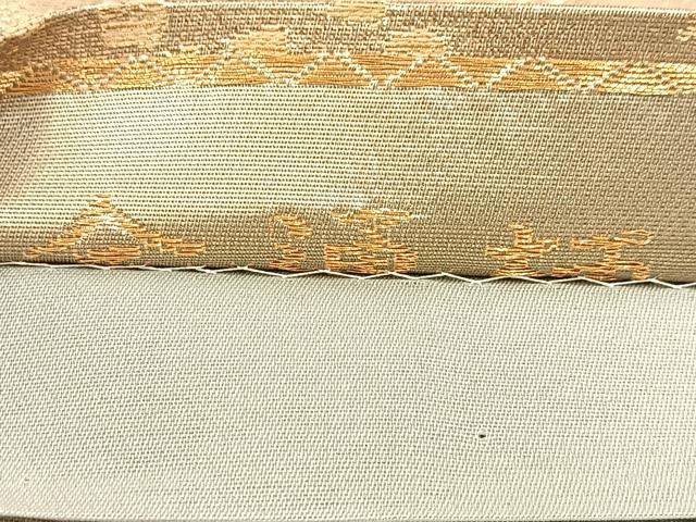 平和屋着物◎全通柄袋帯　飛鶴流水文　金糸　正絹　逸品　BAAV4583yc