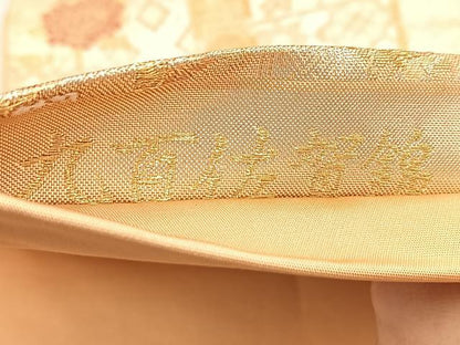 平和屋着物◎六通柄袋帯　唐織　九百佐賀錦　蒔絵　金銀糸　正絹　逸品　BAAV4587yc