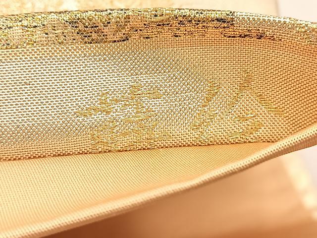 平和屋着物◎六通柄袋帯　唐織　九百佐賀錦　蒔絵　金銀糸　正絹　逸品　BAAV4587yc