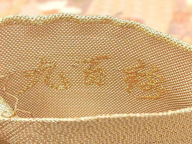 平和屋着物◎佐賀錦 六通柄袋帯 九百錦 花之舞 金糸 正絹 逸品 BAAV4606yc