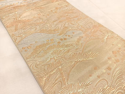 平和屋着物◎六通柄　京袋帯　本袋帯　浜松　金銀糸　正絹　逸品　BAAV4672yc