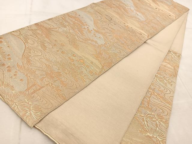 平和屋着物◎六通柄　京袋帯　本袋帯　浜松　金銀糸　正絹　逸品　BAAV4672yc