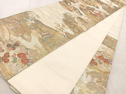 平和屋着物◎九百佐賀錦　六通柄袋帯　唐織　御所解　金銀糸　正絹　逸品　BAAV4799yc
