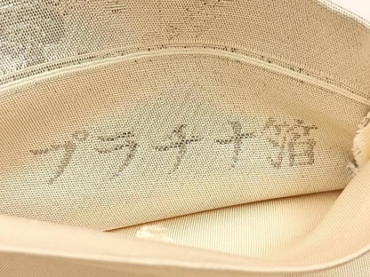 平和屋着物◎太鼓柄袋帯　唐織　葵祭図　プラチナ箔　正絹　逸品　BAAV4810yc