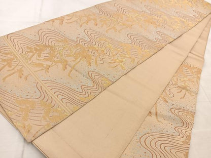 平和屋着物◎六通柄　本袋帯　唐織　浜松　金銀糸　BAAV4818yc