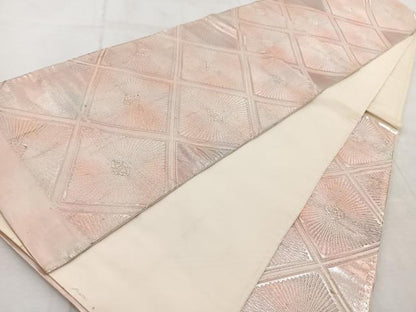 平和屋着物◎西陣　六通柄袋帯　花菱文　証紙付き　正絹　逸品　BAAV4886yc