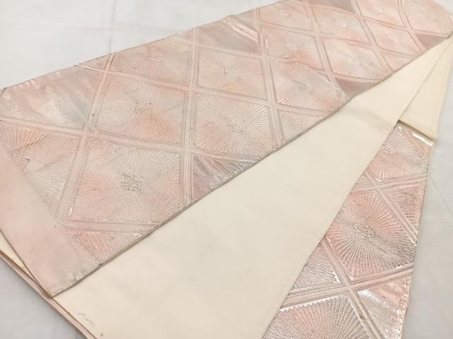 平和屋着物◎西陣　六通柄袋帯　花菱文　証紙付き　正絹　逸品　BAAV4886yc