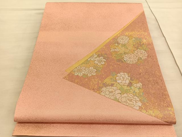 平和屋着物◎太鼓柄 本袋帯 螺鈿 花丸文 金彩 正絹 逸品 未使用 BAAV5021hv