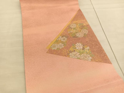 平和屋着物◎太鼓柄 本袋帯 螺鈿 花丸文 金彩 正絹 逸品 未使用 BAAV5021hv