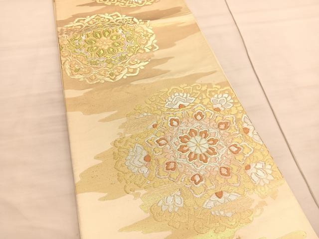 平和屋着物◎六通柄袋帯 宝相華 金銀糸 正絹 逸品 BAAV5154hv