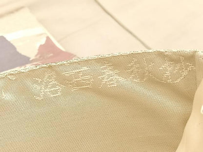 平和屋着物◎西陣 六通柄袋帯 唐織 洛西春秋抄 銀糸 正絹 逸品 BAAV5166hv