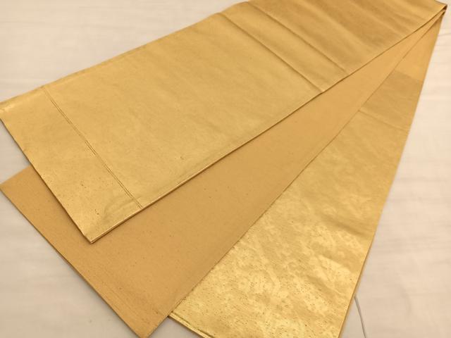 平和屋着物◎六通柄袋帯　草花文　金糸　正絹　逸品　BAAV5171hv