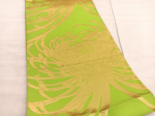 平和屋着物◎六通柄袋帯　乱菊　金糸　正絹　逸品　BAAV5269hv