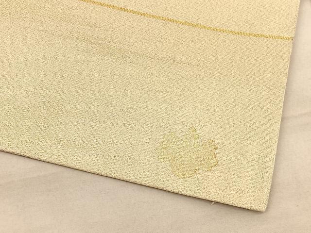 平和屋着物◎太鼓柄袋帯　綴れ　地紙箔散らし文様　金糸　正絹　逸品　BAAV5279hv