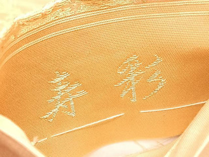 平和屋着物◎六通柄袋帯　唐織　春彩　地紙花文　金糸　正絹　逸品　BAAV5301hv