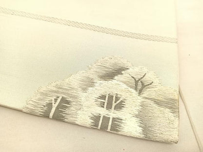 平和屋着物▼太鼓柄袋帯　作家物　総刺繍　東寺　引箔　正絹　逸品　BAAV5347hv
